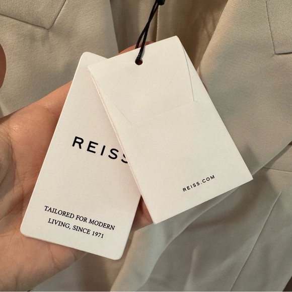 NWT Reiss Maya Open Front Blazer in Beige Size US4 - Picture 8 of 10